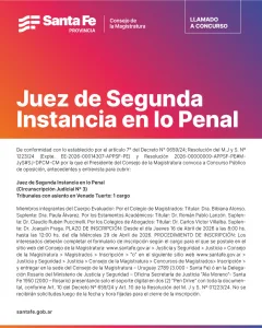Gob MAGISTRATURA_CONCURSO_JUEZ DE SEG INSTANCIA_400x500 - 15-04-2026