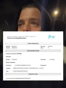 Nuevo escándalo de Santiago Maratea: la provincia de Buenos Aires lo inhabilitó por conducir sin cinturón y filmándose