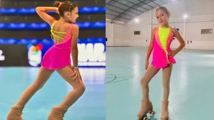 A paso firme: la pequeña patinadora de 9 años que representará a la provincia en el Mundial