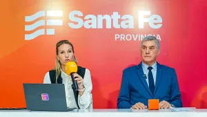 Virginia Coudannes, y el secretario de Seguridad Social, Jorge Boasso