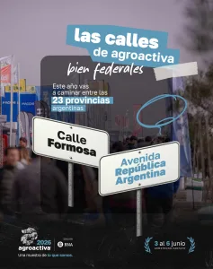 AgroActiva convierte sus calles en un mapa federal con nombres de las 23 provincias
