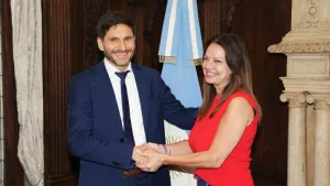 Maximiliano Pullaro y Sandra Pettovello