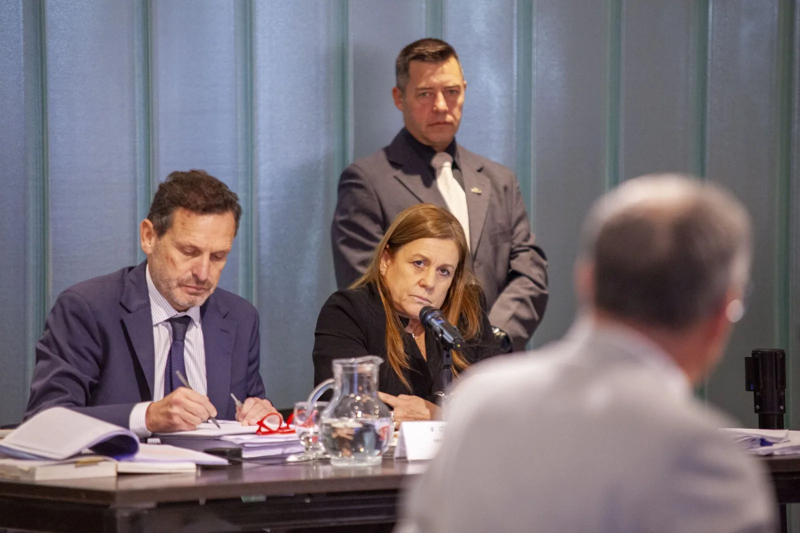 La fiscal General adjunta, Bettina Croppi y el abogado Javier Sánchez