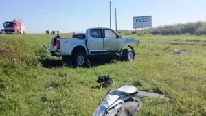 Lugar del accidente en la ruta 34