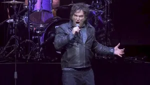 Javier Milei en su recital del Movistar Arena