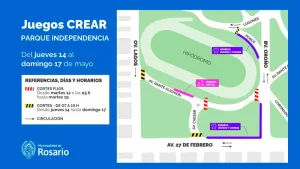 Juegos CReAR: habrá cortes y desvíos de tránsito en el Parque Independencia por el armado y despliegue del Fan Fest