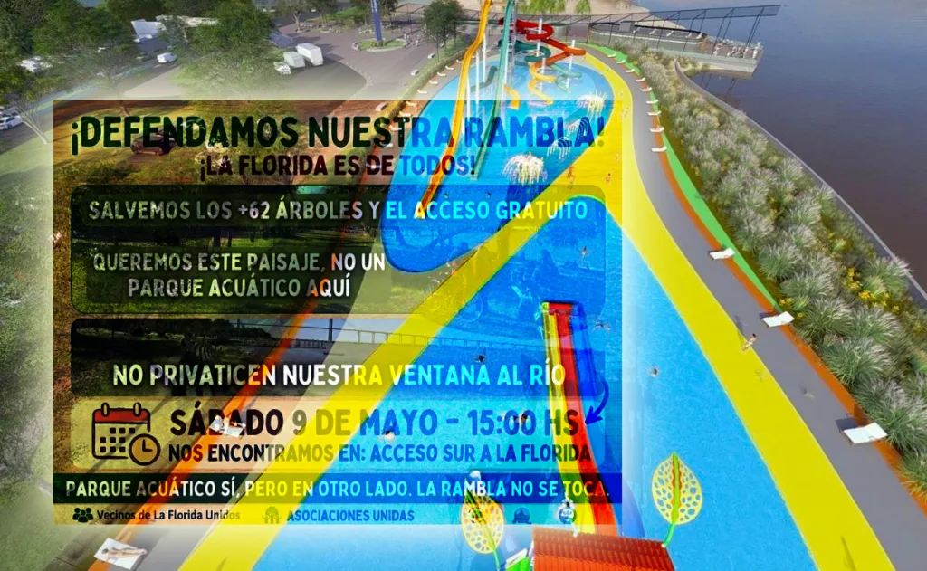 Vecinos, ambientalistas y kayakistas expresan este sábado su oposición al parque acuático en La Florida