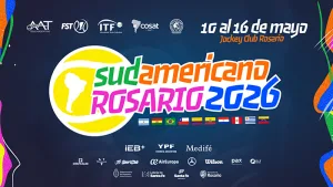 Sudamericano Sub 14 de tenis: acción en Jockey con presencia rosarina