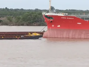 Impactante choque en el río