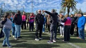 La comitiva estuvo encabezada por el presidente de Odesur, Mario Moccia