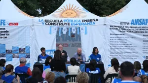Vera: la Carpa Blanca de la Dignidad Docente sigue recorriendo la provincia y fortaleciendo la defensa de la escuela pública