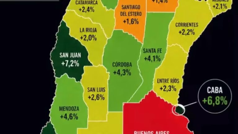 Mapa Trucho difundido por el Gobierno