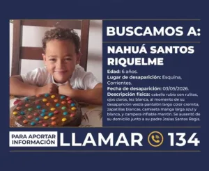 Activaron el Alerta Sofía por la desaparición de un niño de 6 años al que se lo llevó su padre en Corrientes