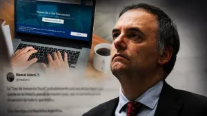 El jefe de Gabinete, Manuel Adorni