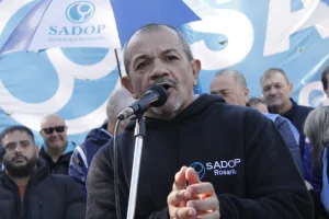 Martín Lucero, secretario adjunto de la central obrera local y titular de Sadop