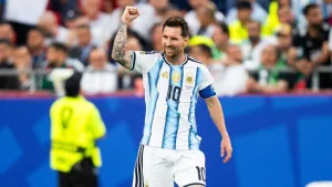Festejo del gol de Messi