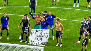 Festejo de la seleccion Argentina