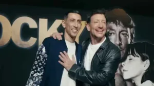 Angel Di MAria junto a Nicolas Vazquez en la obra Rocky