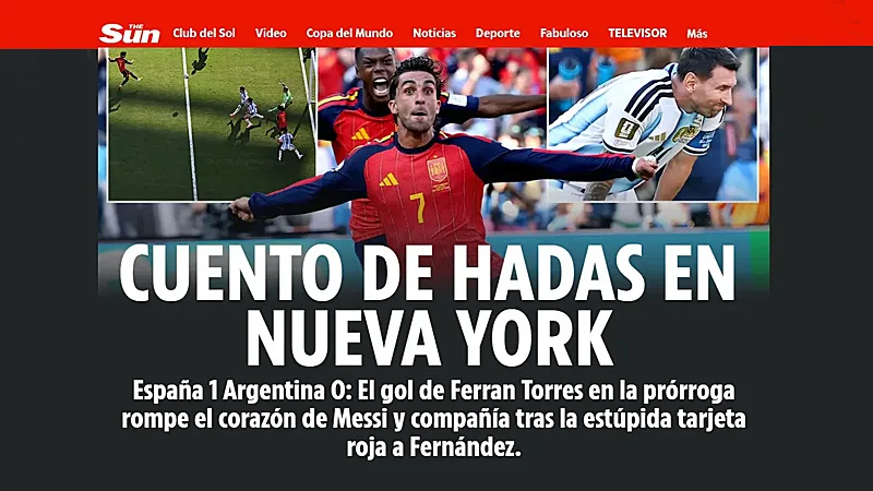 Los medios de todo el mundo reflejaron la victoria española y pusieron el foco en Messi