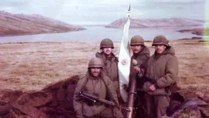 Soldados Argentinos en la Guerra por Malvinas