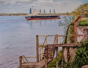 La artista plástica Marcela Waigandt presenta su muestra "Navegantes" en el Museo del Río Paraná de Puerto General San Martín