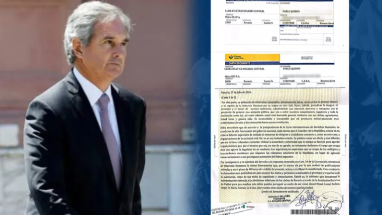 Central le envió carta documento al canciller Pablo Quirno