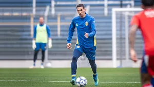 Ángel Di María en la cancha