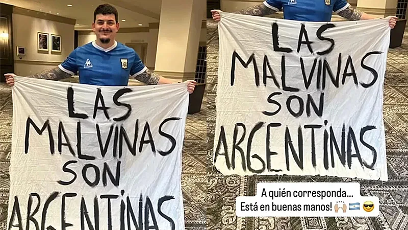 “Está en buenas manos”: el mozo de la Selección actualizó el estado de la bandera de Malvinas