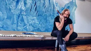 El gobierno le impone custodia de la Policía Militar al pintor Helmut Ditsch para devolverle su obra del Glaciar Perito Moreno