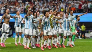 Festejo de la Selección Argentina