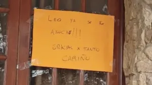Scaloni dejó Pujato y su familia tuvo que poner un cartel en la puerta: "Leo ya se fue anoche"