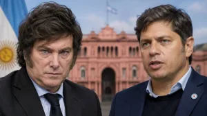 Milei y Axel Kicillof