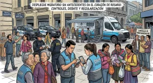 Despliegan inédito operativo migratorio en la peatonal San Martín al estilo "ICE" versión argenta