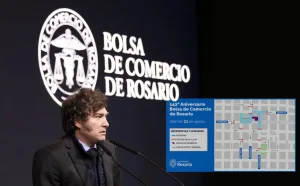 Ojo: llega Milei a Rosario y por eso hay desvíos y cortes de tránsito en la tarde de este viernes