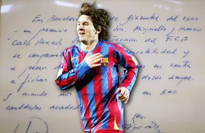 El contrato en una servilleta que convenció a Jorge Messi de quedarse en Barcelona con su hijo cuando parecía que todo estaba perdido