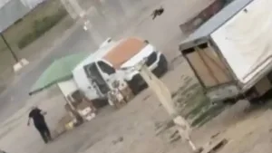 Video: un dron ruso persiguió y atacó a un verdulero en Ucrania