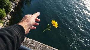 Tirando una Flor al rio