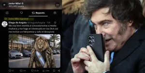 Milei la da retuit a cualquier cosa: el último, sobre el "león" que intenta tomar un café gratis