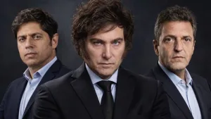 Milei, Massa y Kicillof