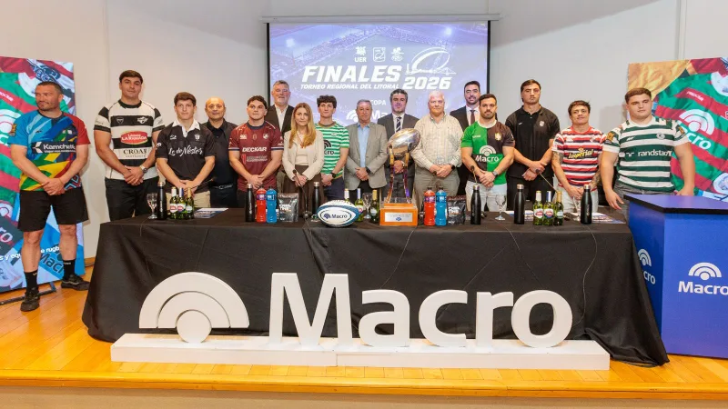 Jugadores, dirigentes y autoridades presentaron las finales del TRL 2026 en el auditorio del Banco Macro
