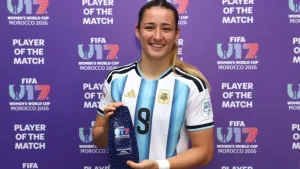 Mercedes Diz, jugadora de la Seleccion Argentina Mundial sub 17