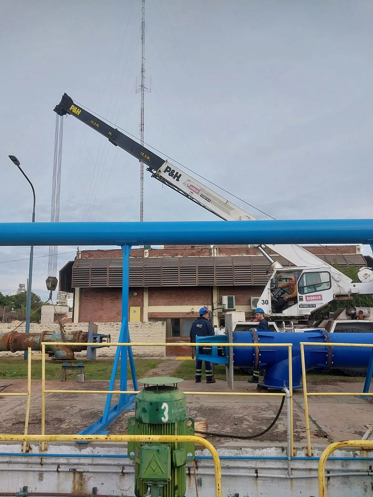 Obras en la planta potabilizadora