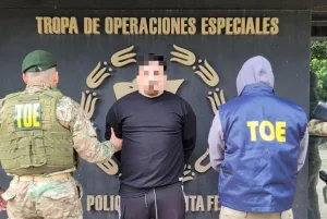 Ladrillo, delincuente atrapado